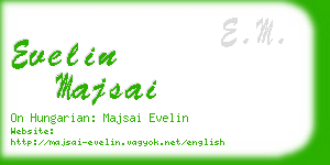 evelin majsai business card